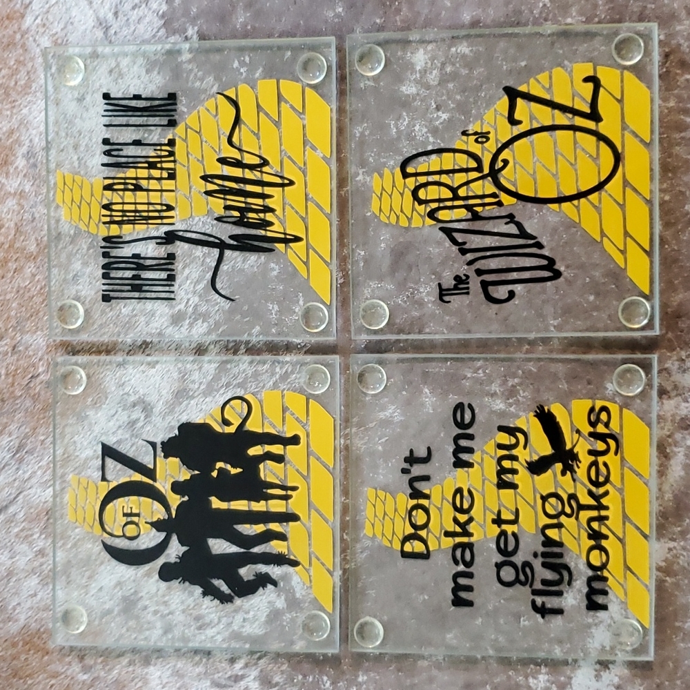 Wizard Of Oz glass coasters